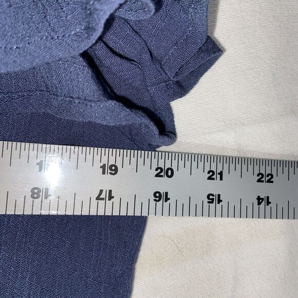 NWT Eyeshadow Blue Button Up Blouse Size XL - Picture 5 of 5